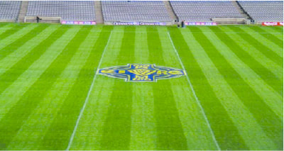 First logo painted in the centre of Croke park, for the GAA football final in 1986
