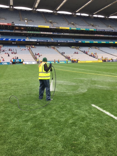 Removal of Logos from the center of croke park after the GAA football final